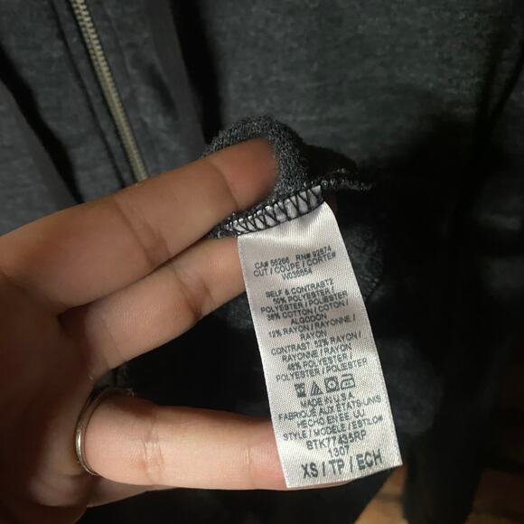 Splendid Charcoal Gray Full Zip Hoodie Sweatshirt Women's Size XS - Picture 5 of 7